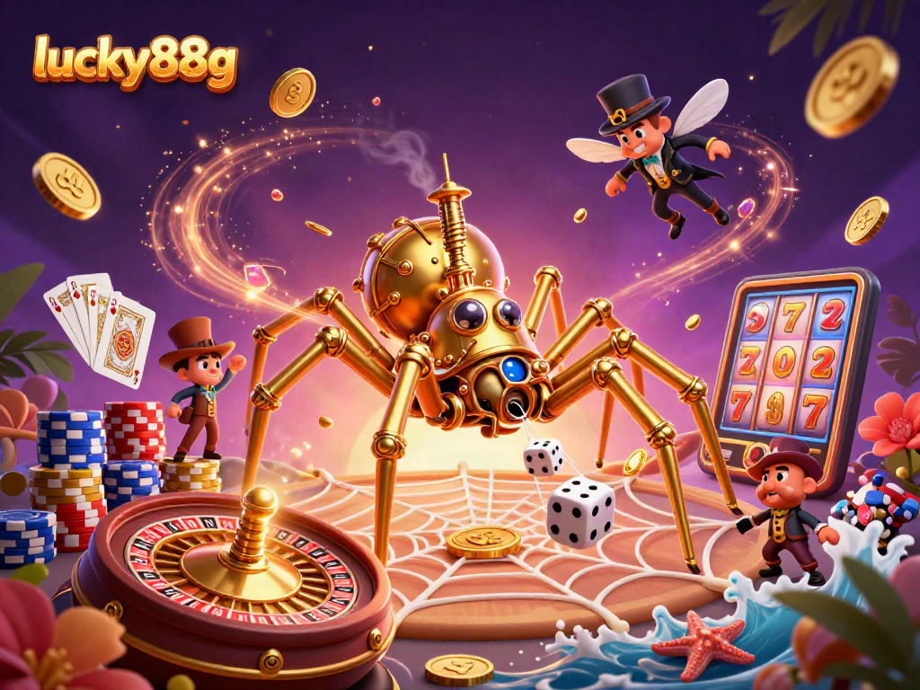 Engage with lucky88g as the golden spider weaves a casino web of excitement and chance.