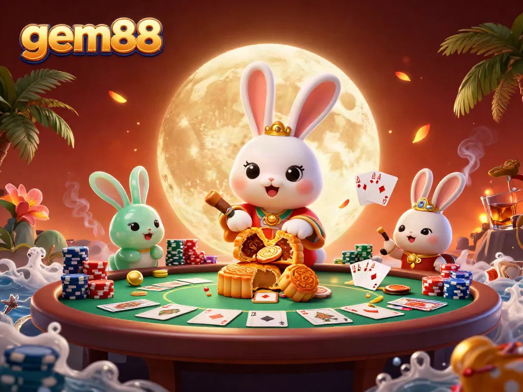 Experience exciting gaming action at gem88 with vibrant casino elements and characters.