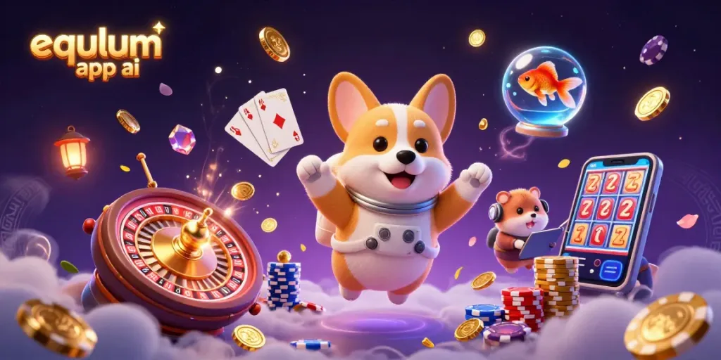 Experience the thrill of equlum app ai with an engaging space station casino scene full of floating treasures.
