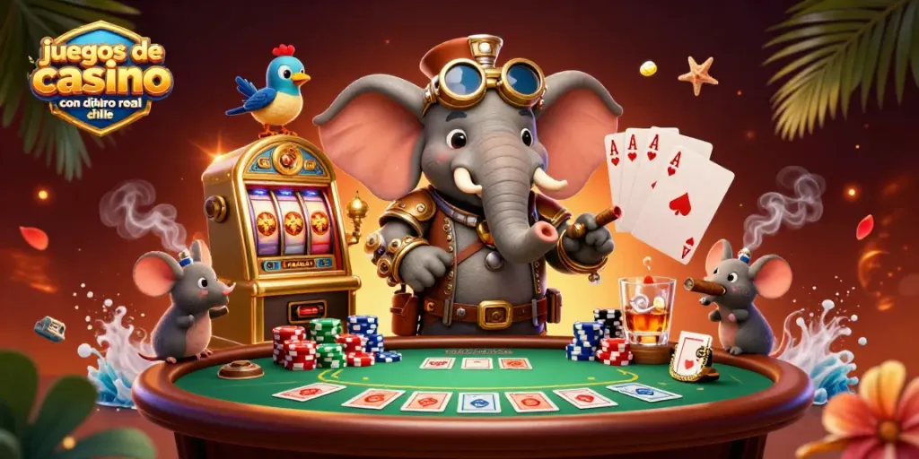 Disfruta juegos de casino online con dinero real Chile, con personajes 3D haciendo spinning en tragamonedas.