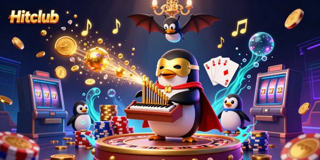Experience thrilling gaming at Hitclub with vibrant characters and dynamic casino elements.