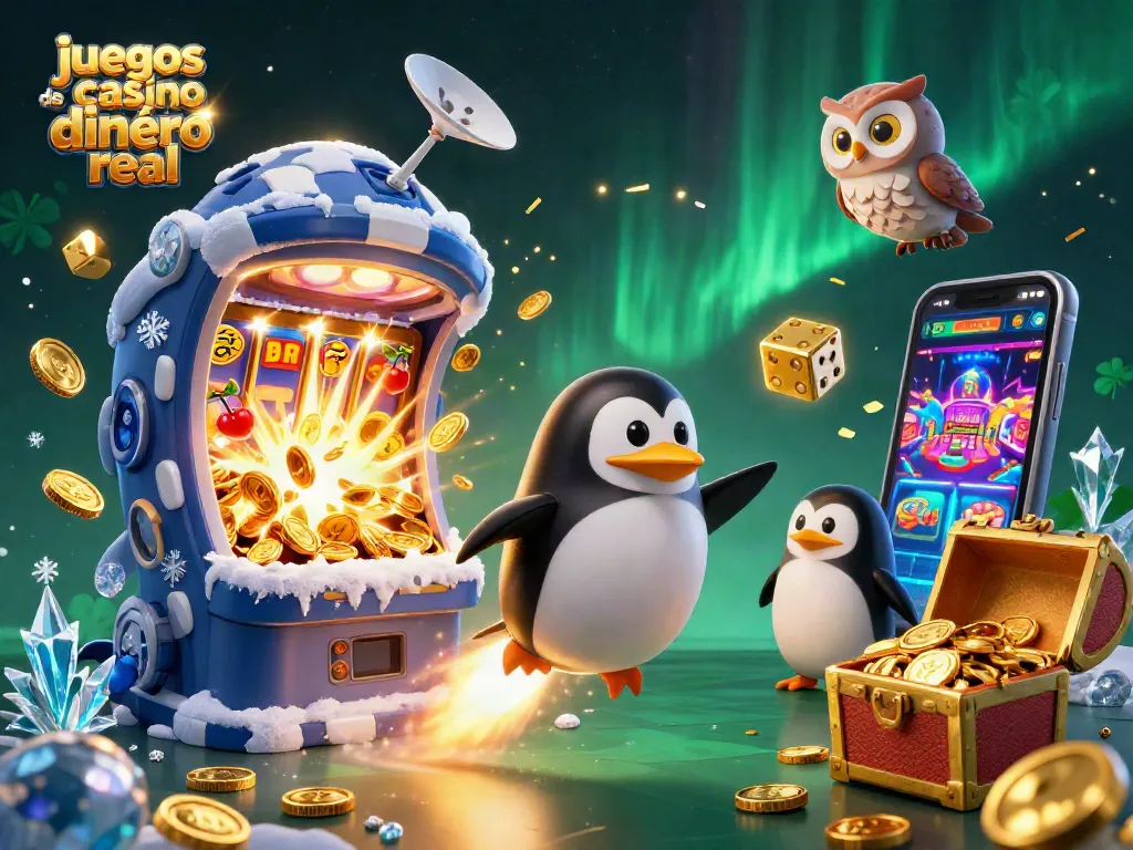 Disfruta juegos de casino dinero real con un diseño atractivo y emocionante en esta ilustración 3D.