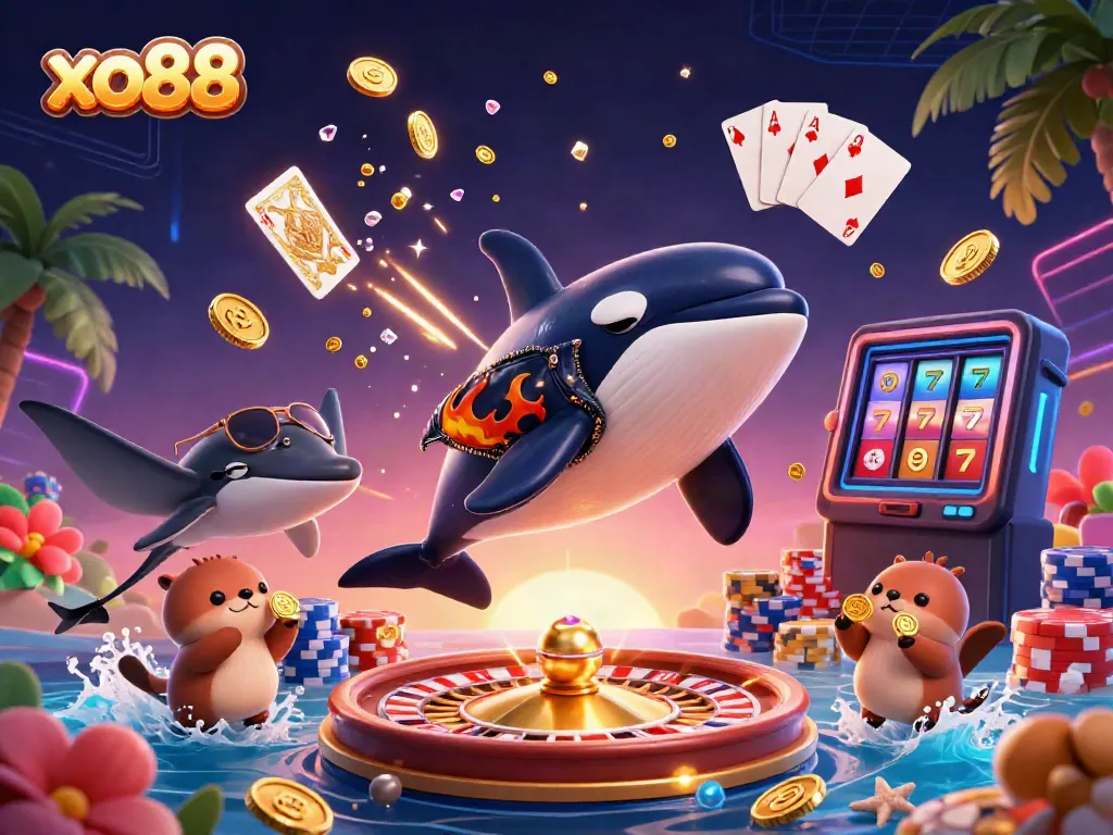 Engage with thrilling casino adventures at xo88 featuring colorful characters and vibrant casino elements.